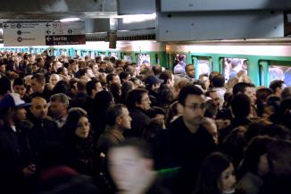 Parisian commuters push for a rare metro